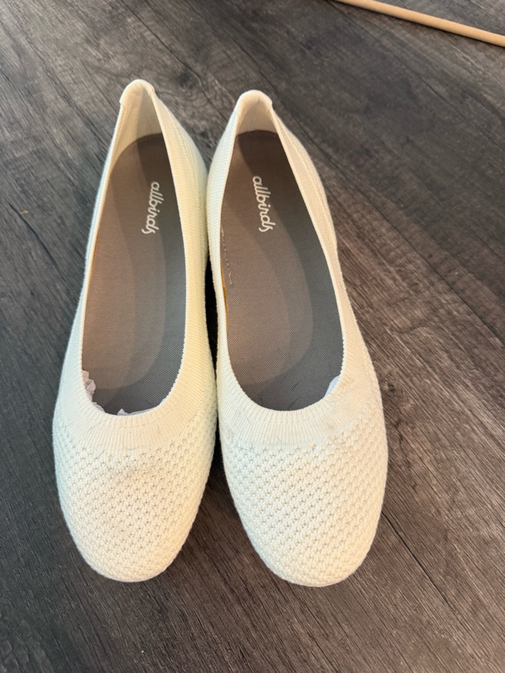 allbirds Cream Knit Ballet Flats-Never worn!
